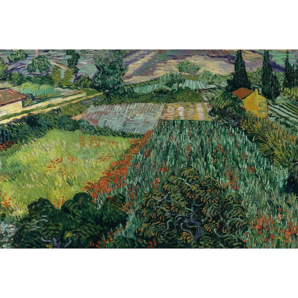 Tableau Van Gogh Champ aux Coquelicots, art mural décoration nature