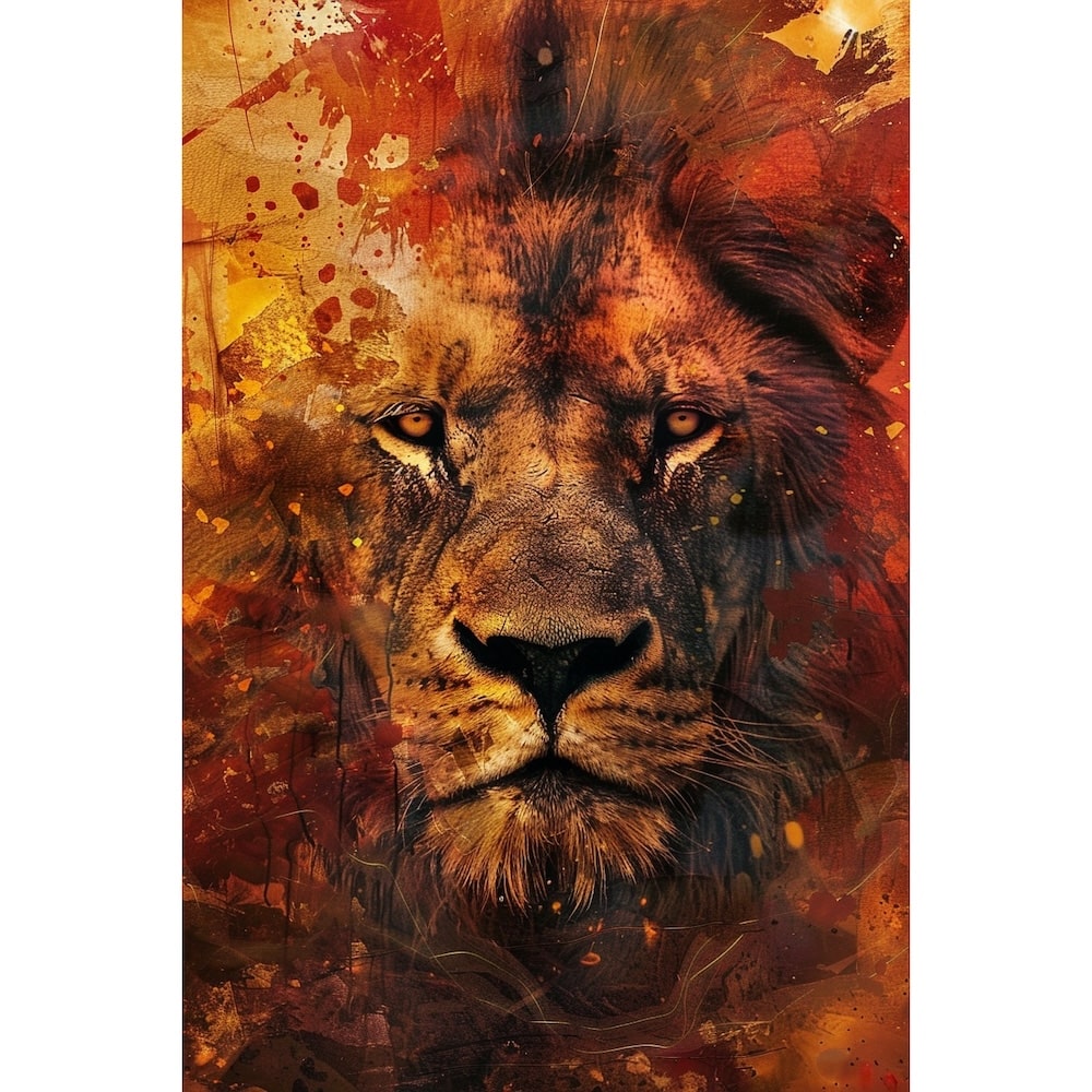 tableau lion design