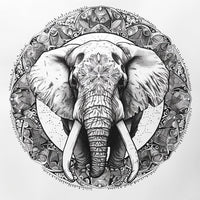 Thumbnail for tableau mandala elephant