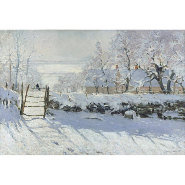Tableau la Pie dans la Neige, art mural décoration nature