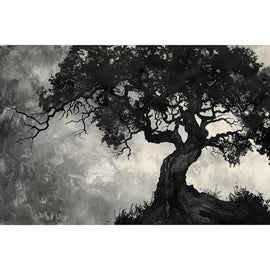 Tableau Arbre Noir et Blanc, art mural décoration nature