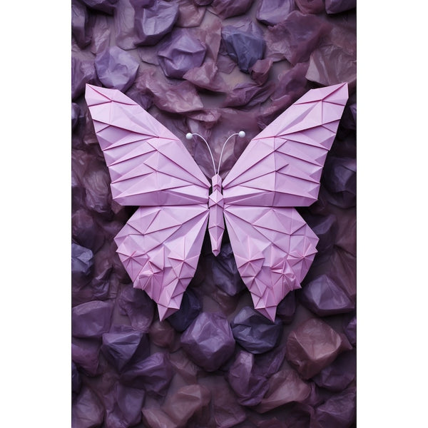 Tableau Origami Papillon, art mural décoration nature