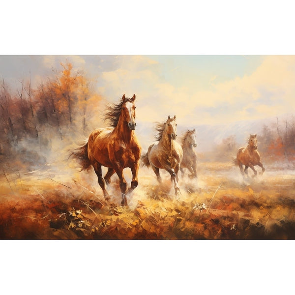 Tableaux Chevaux Peint, art mural décoration nature