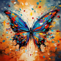 Thumbnail for tableau peinture abstrait papillon
