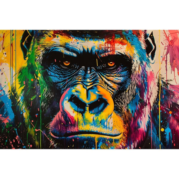 Tableau Gorille Pop Art, art mural décoration nature
