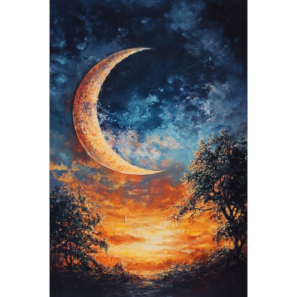 Tableau Croissant sur Ciel de Feu, art mural décoration nature