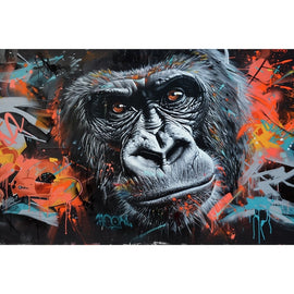 Tableau Gorille Street Art, art mural décoration nature