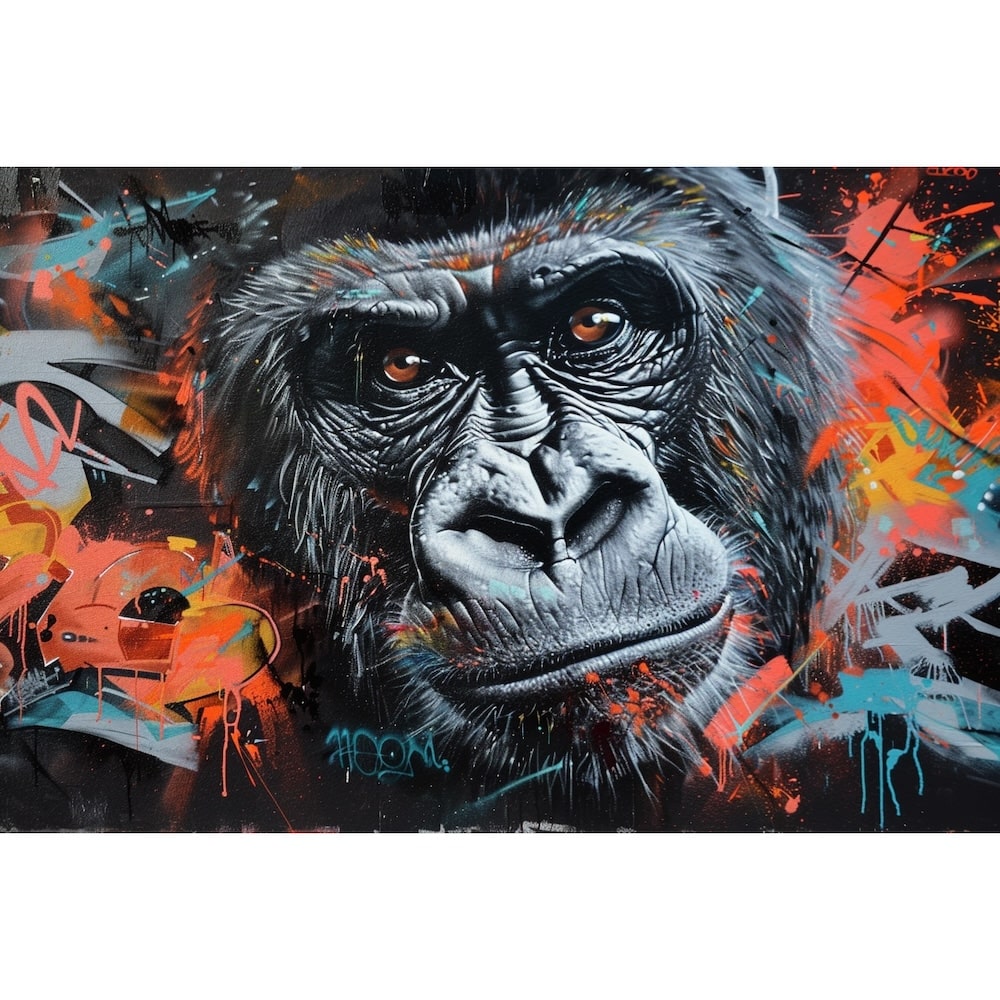 tableau street art gorille