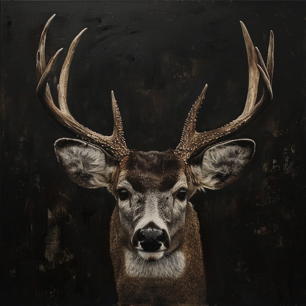 Tableau avec Tête de Cerf, art mural décoration nature