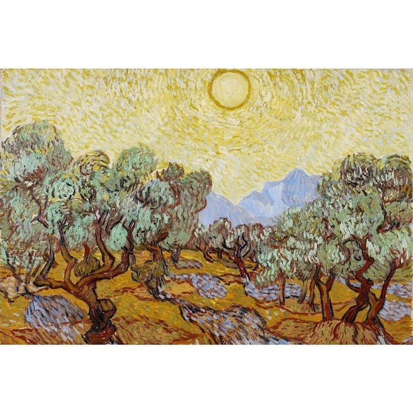 Tableau Soleil Van Gogh, art mural décoration nature