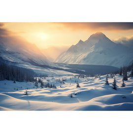 Tableau Paysage sous la Neige, art mural décoration nature