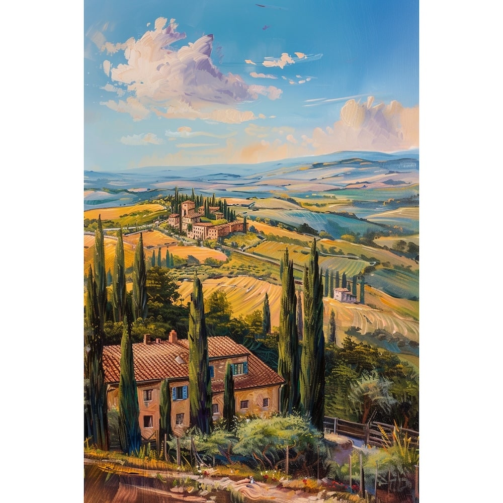tableaux paysages de toscane