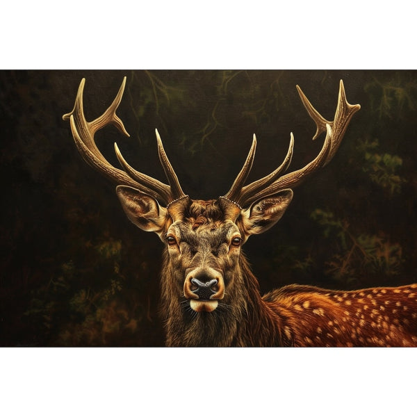 Peinture Tête de Cerf, art mural décoration nature