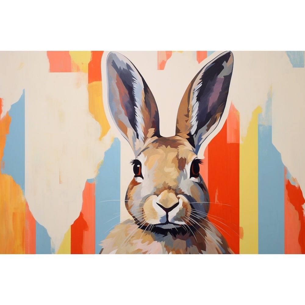 Tableau Tête de Lapin, art mural décoration nature