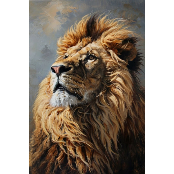 Peinture Tête de Lion, art mural décoration nature