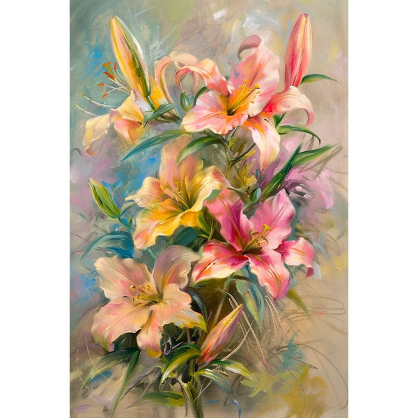 toile peinture fleurs
