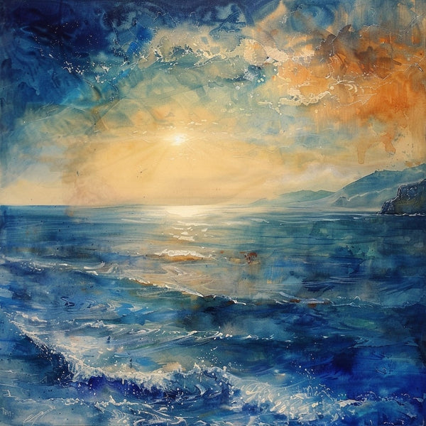 Peinture Marine Vibrante, art mural décoration nature